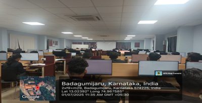Students working on Excel